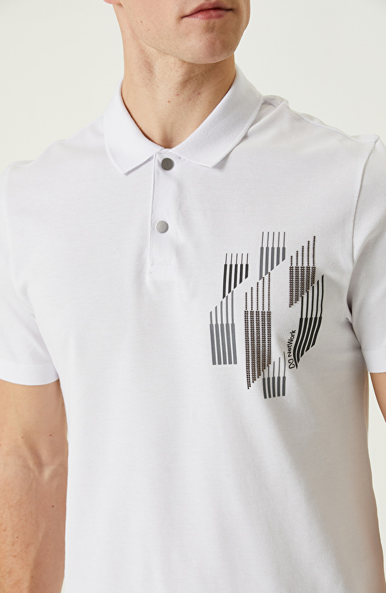 Beyaz Polo Yaka T-shirt