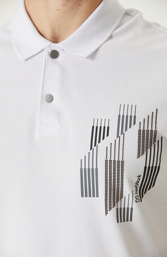 Beyaz Polo Yaka T-shirt