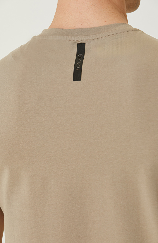 N-Tech Bej Baskılı T-Shirt