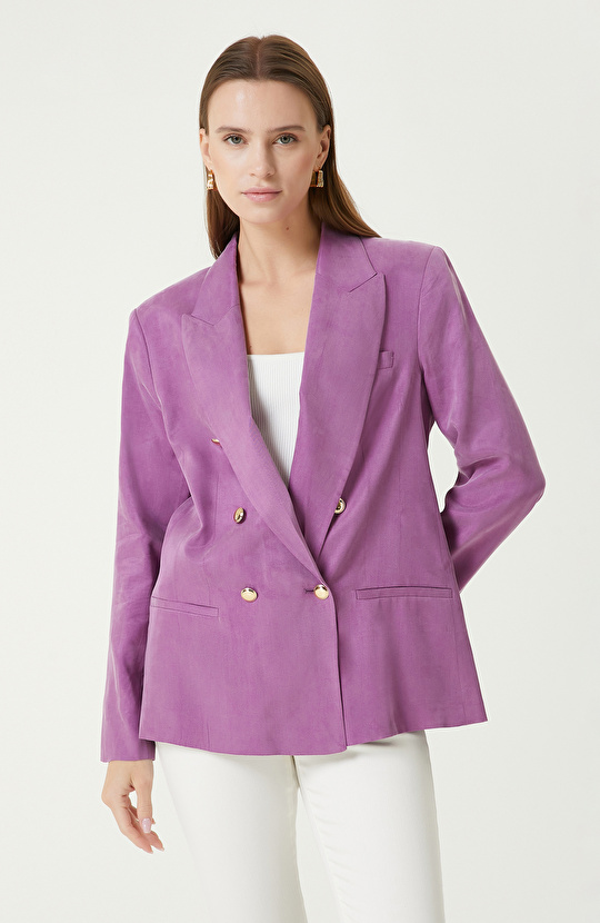 Mor Blazer Ceket