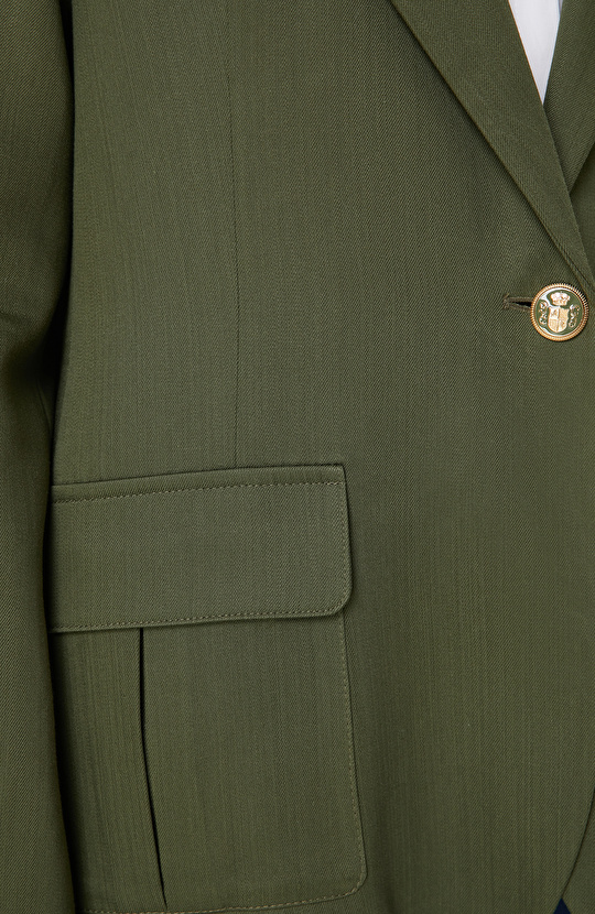  Haki Blazer Ceket