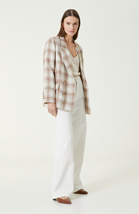 Limited Kahverengi Ekoseli Ceket