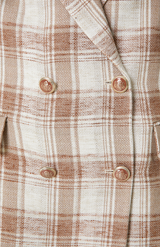 Limited Kahverengi Ekoseli Ceket