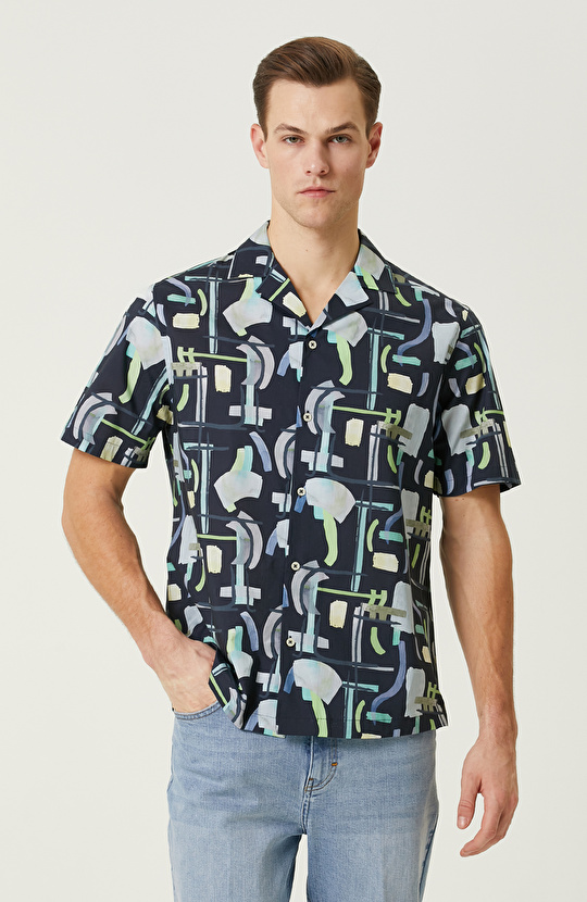 Lacivert Yeşil Gömlek Lacivert Yeşil Gömlek