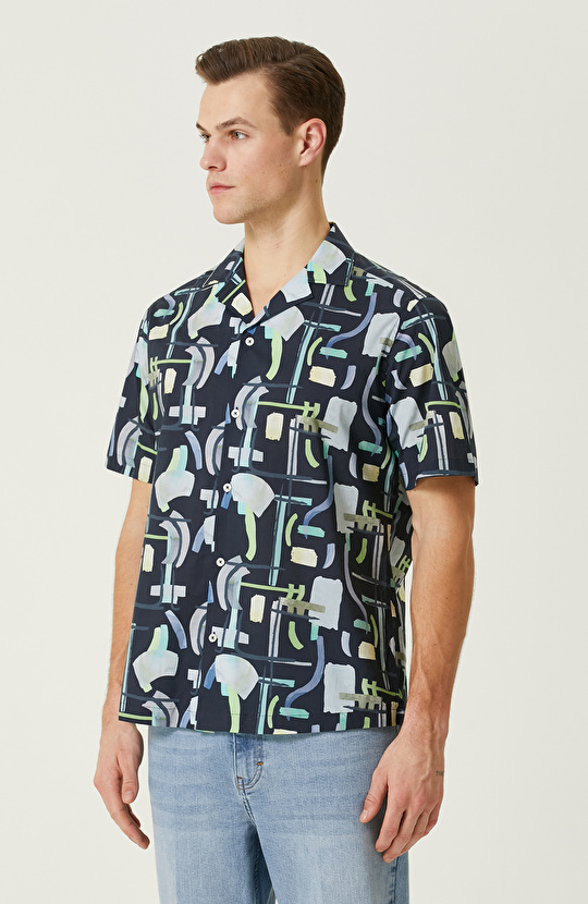 Lacivert Yeşil Gömlek