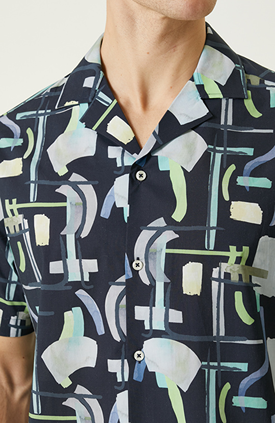 Lacivert Yeşil Gömlek