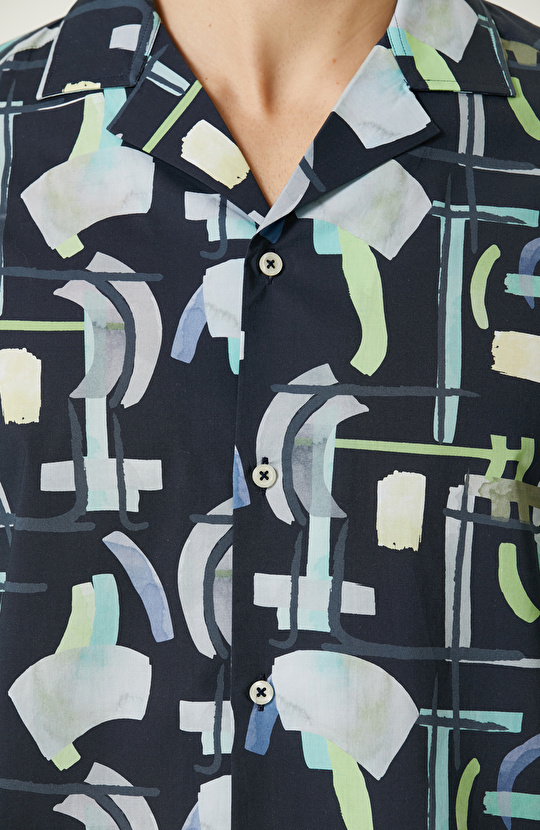 Lacivert Yeşil Gömlek