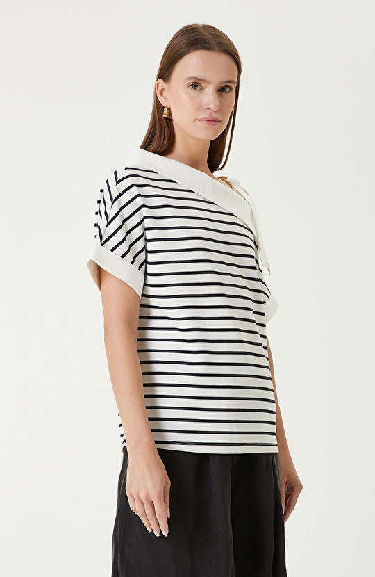 Lacivert Beyaz T-shirt