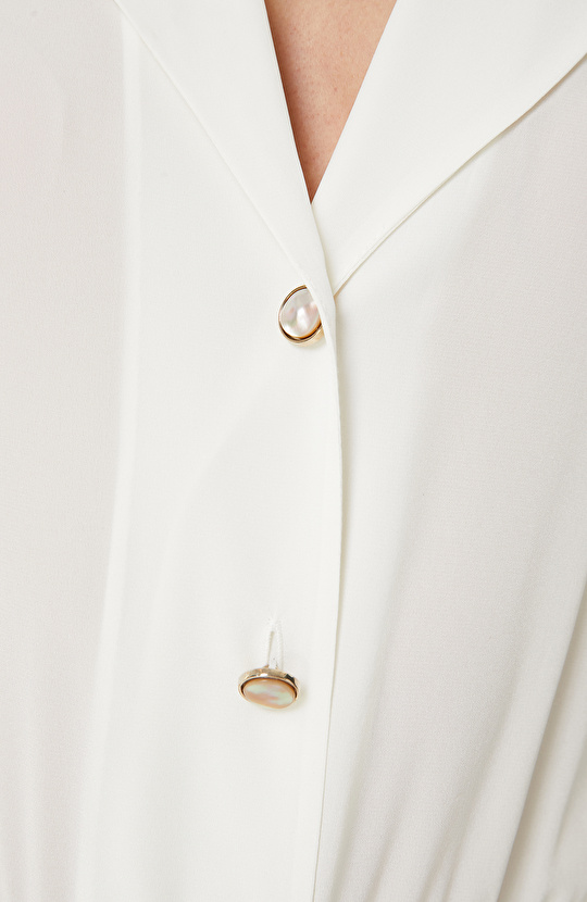 Limited Kırık Beyaz İpek Bluz