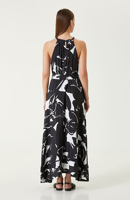 Siyah Desenli Elbise