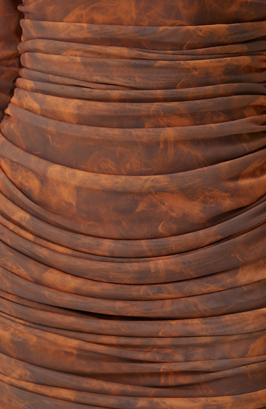 Kahverengi Mini Boy Elbise