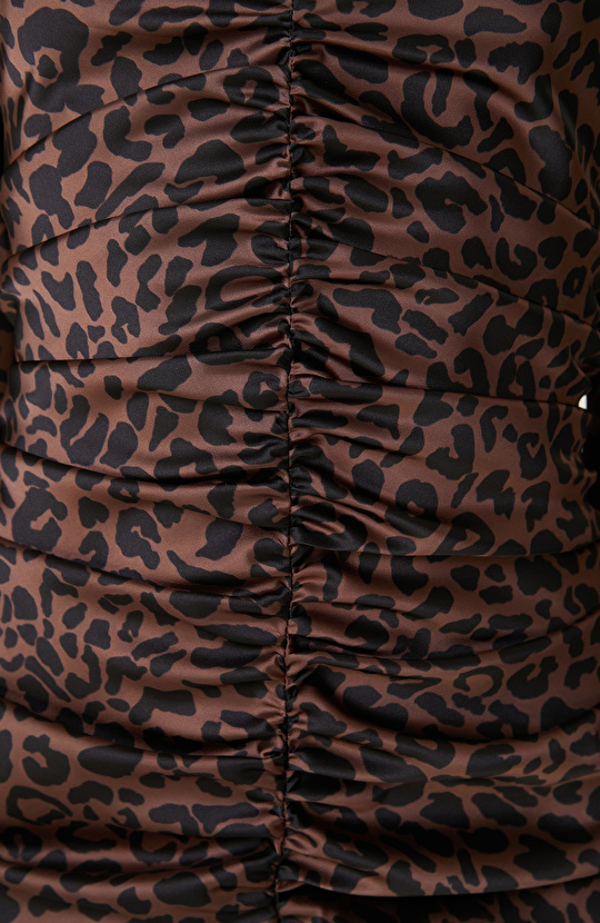 Kahverengi Mini Boy Elbise