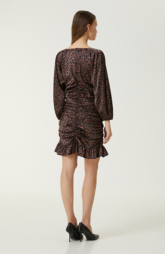 Kahverengi Mini Boy Elbise