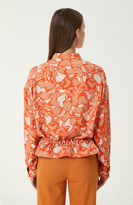 Nar Çiçeği Desenli Mont