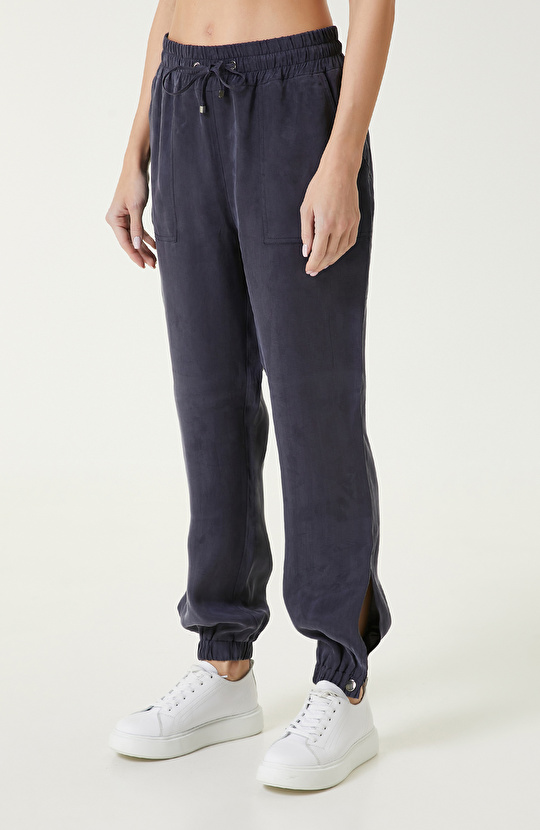  Lacivert Keten Pantolon