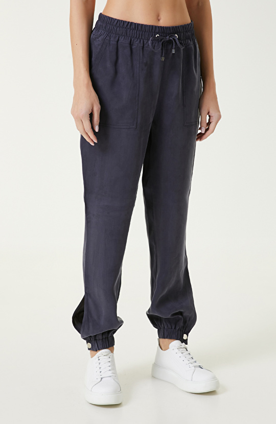  Lacivert Keten Pantolon