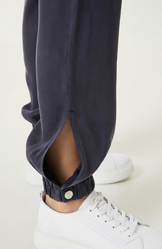  Lacivert Keten Pantolon