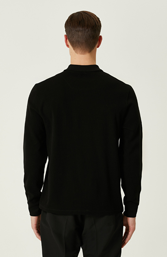 N-Tech Siyah Jakarlı Sweatshirt