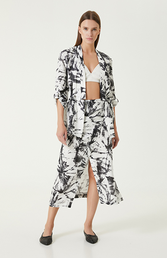 Black White Patterned Skirt