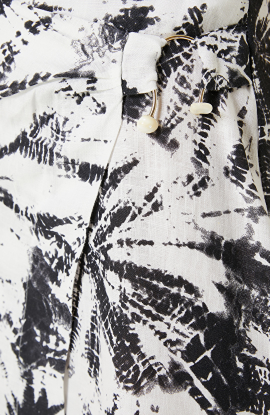 Black White Patterned Skirt