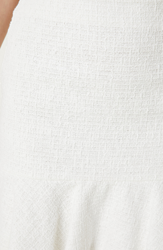 Limited Ekru Mini Tüvit Etek