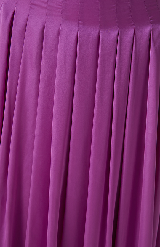 Mor Pileli Maksi Etek