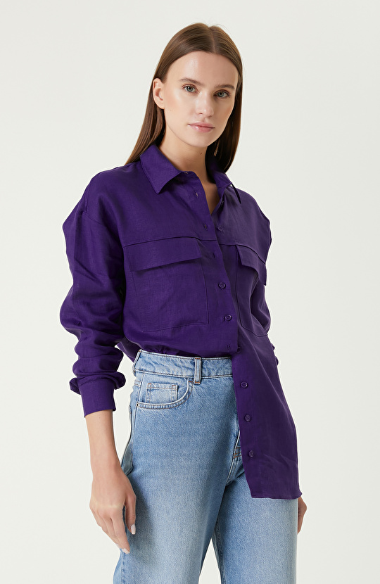 Mor Keten Gömlek