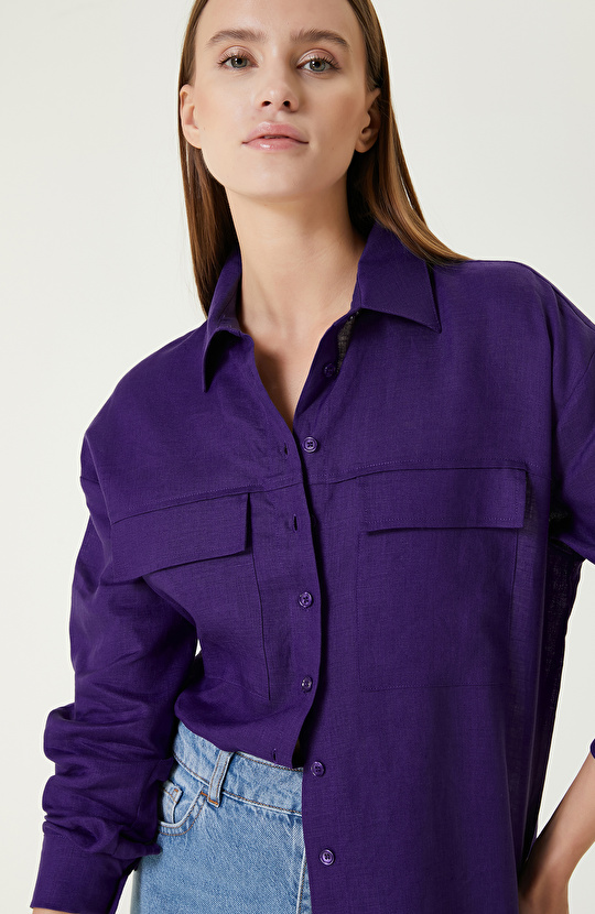 Mor Keten Gömlek