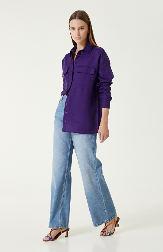 Mor Keten Gömlek