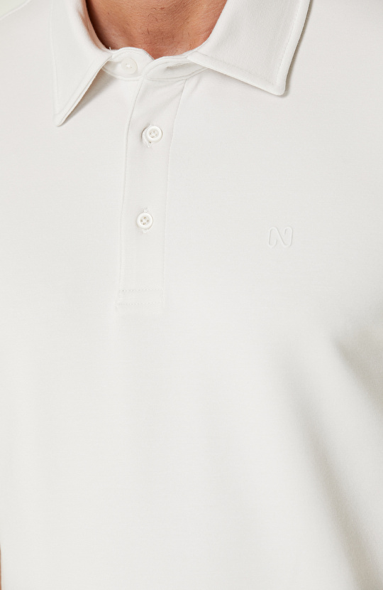 Ekru Polo Yaka T-shirt