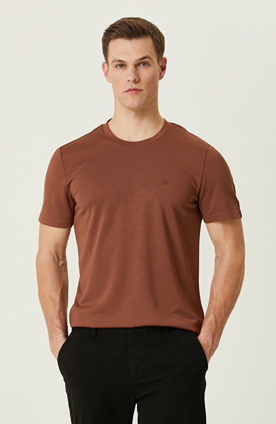 Kahverengi Basic T-shirt