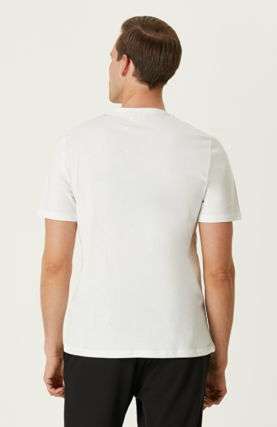 Ekru Baskılı T-shirt