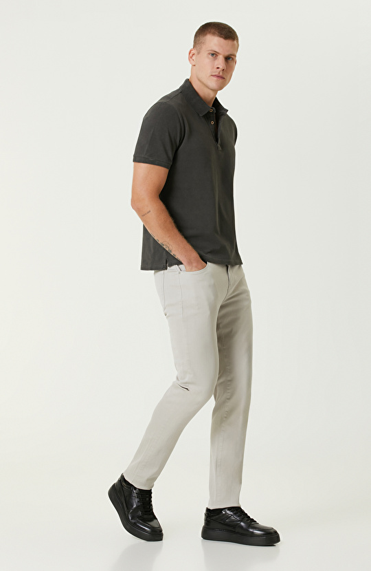 Antrasit Polo Yaka T-shirt