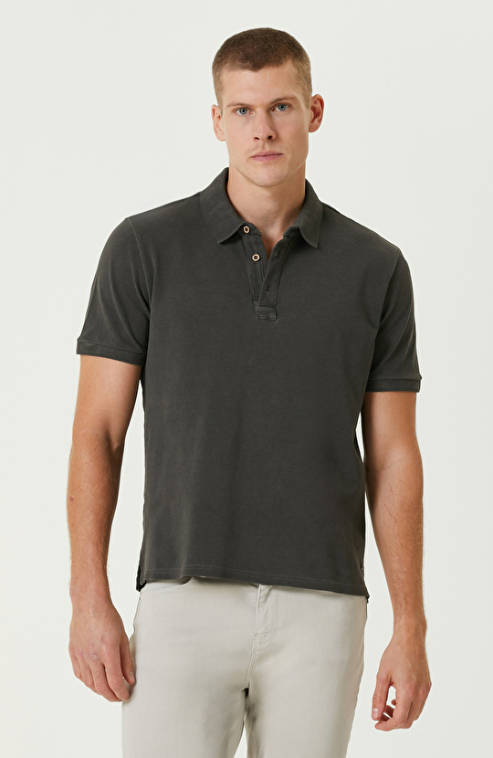 Antrasit Polo Yaka T-shirt