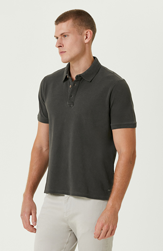 Antrasit Polo Yaka T-shirt