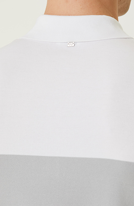 Gri Ekru Bloklu Kazak