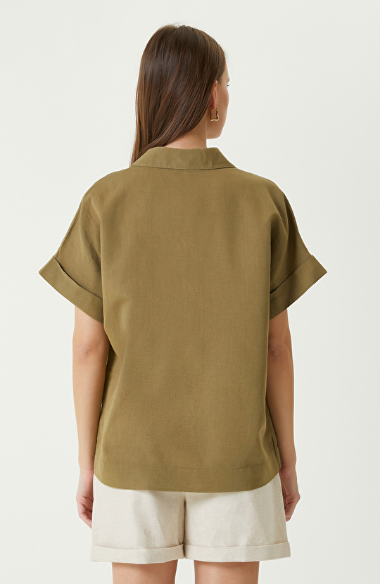 Haki Keten Bluz