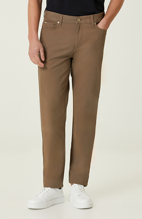 Vizon Diyagonal Casual Pantolon
