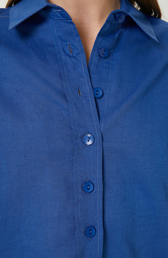 Saks Keten Mix Gömlek