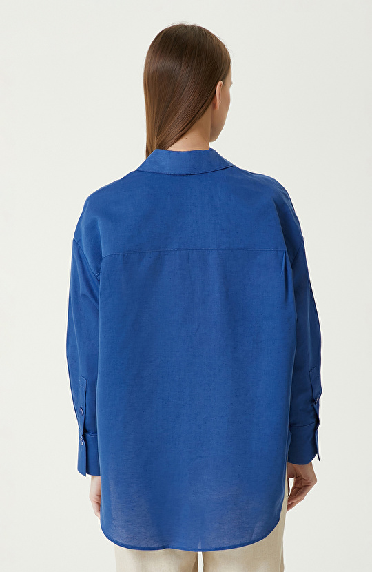 Saks Keten Mix Gömlek