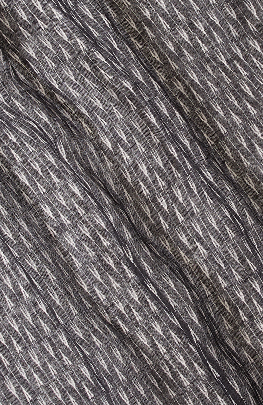 Lacivert Desenli Unisex Keten Şal