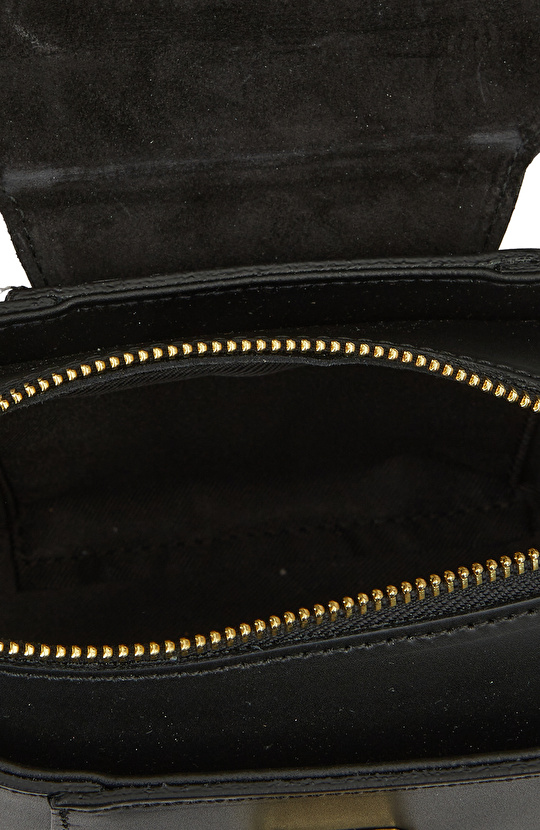 Siyah Kadın Deri Postacı Çantası