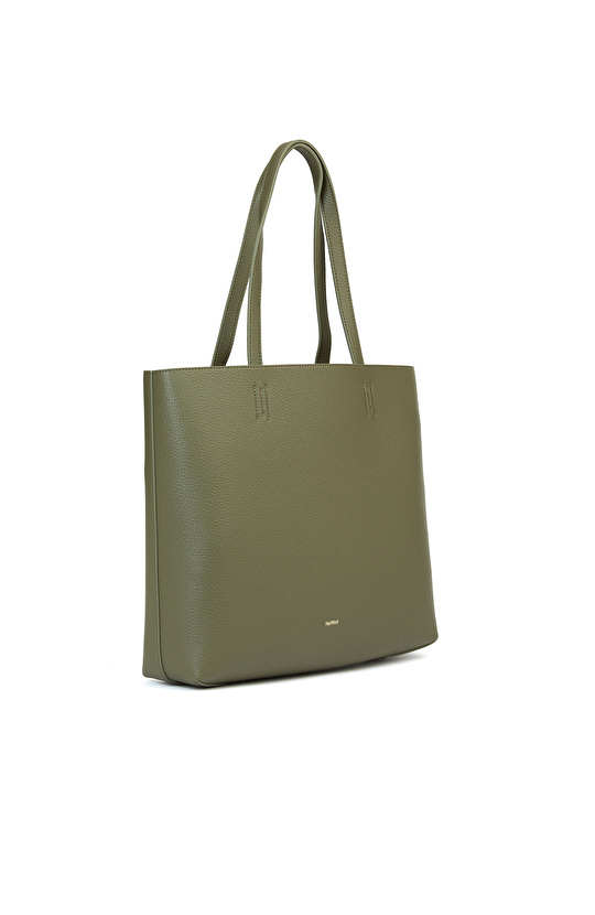 Bej Haki Çift Taraflı Kadın Çanta