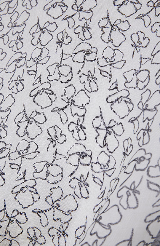 Siyah Beyaz Kadın Keten Şal