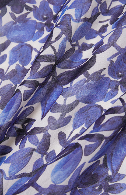 Lacivert Desenli Kadın Şal