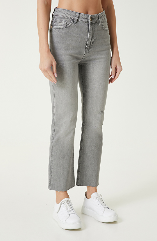 Açık Gri Denim Pantolon