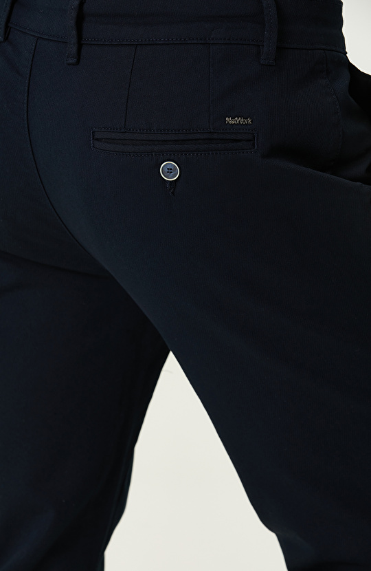 Lacivert Chino Pantolon