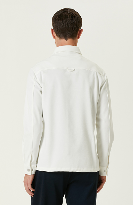 Kırık Beyaz Dış Gömlek