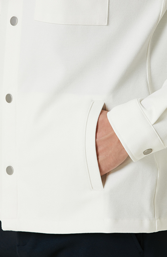 Kırık Beyaz Dış Gömlek