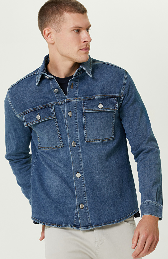 İndigo Denim Gömlek